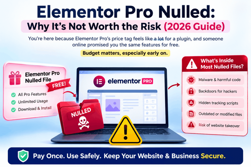 Elementor Pro Nulled: Why It's Not Worth the Risk (2026)