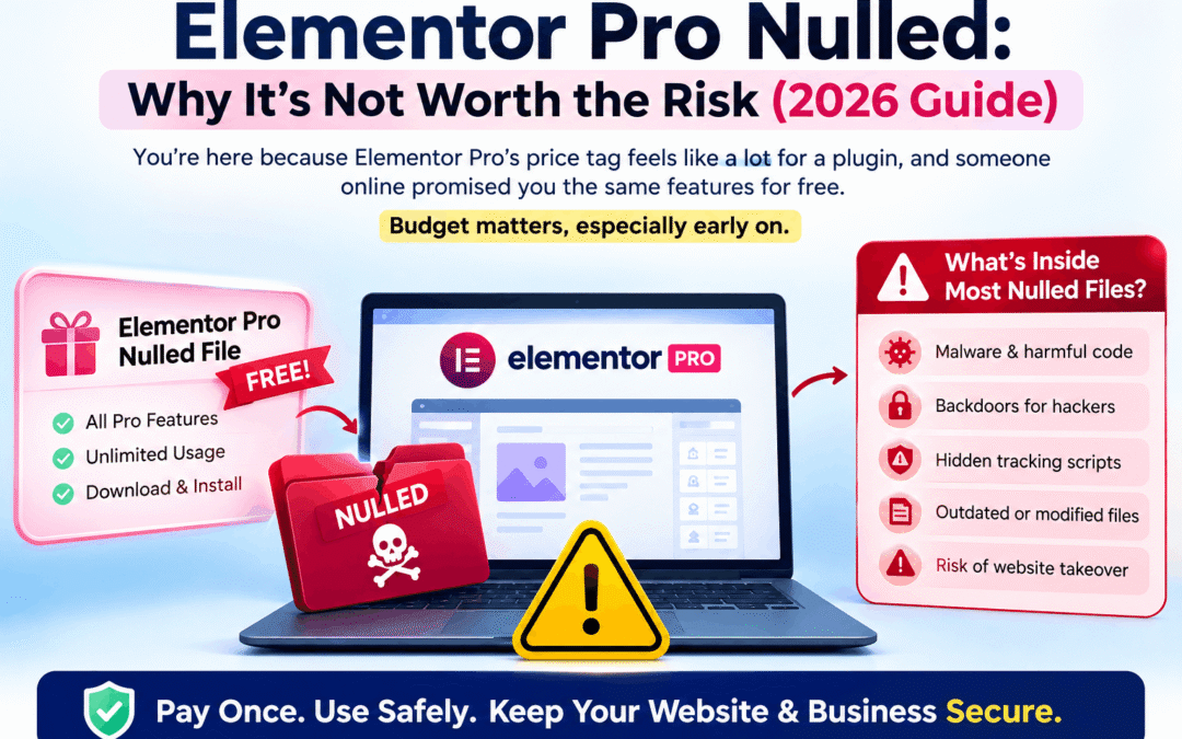 Elementor Pro Nulled: Why It's Not Worth the Risk (2026)